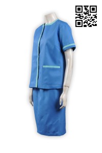 UN159 working uniform suits supply business uniform service one piece dressing tailor made online ordering uniform company